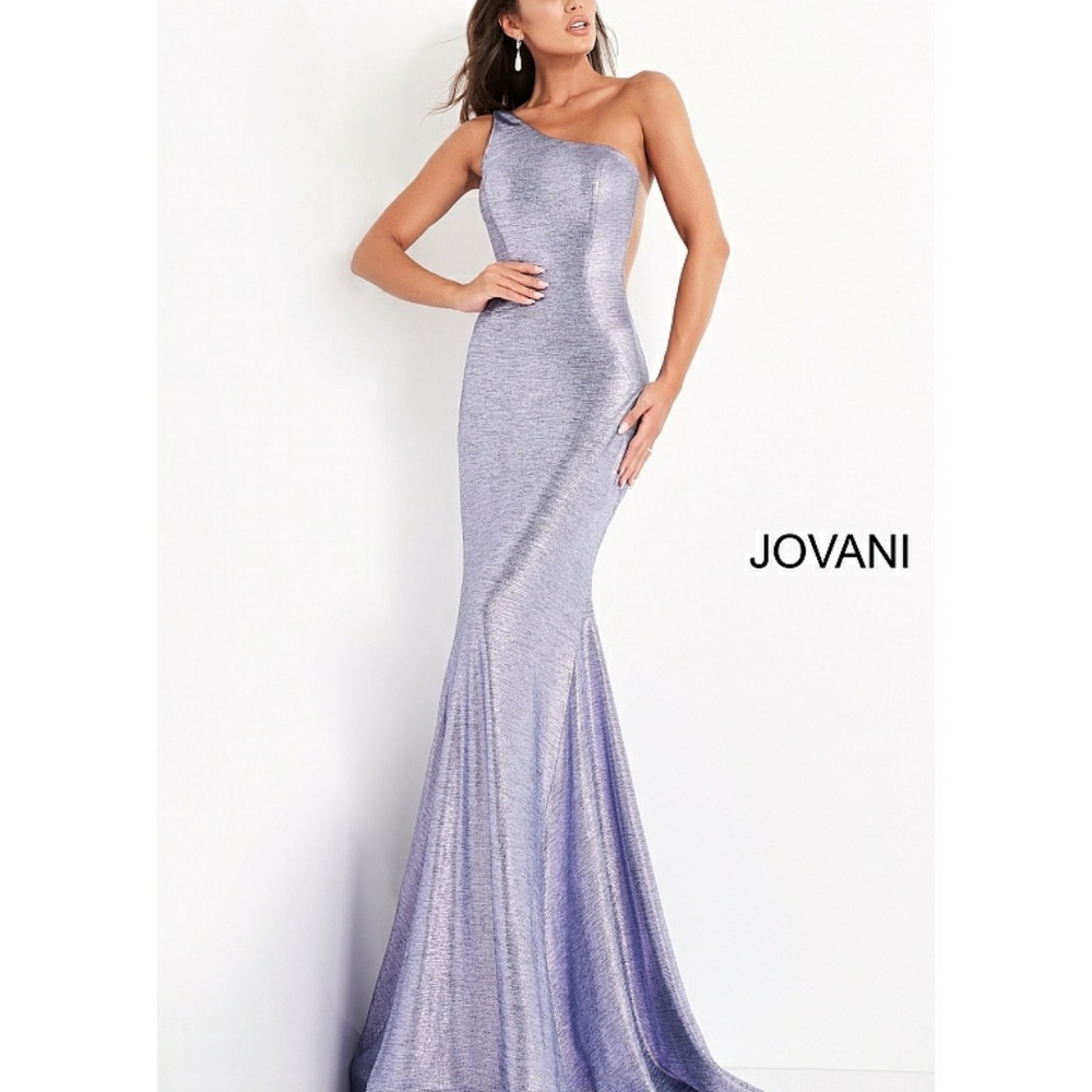 Jovani 06367 One Shoulder Fitted Evening Dress